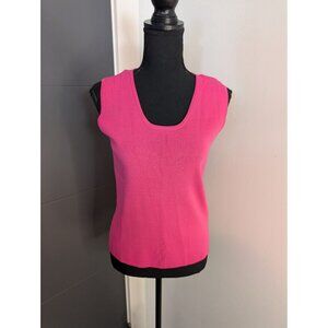 Mirasol Womens Sleeveless Hot Pink Knit Scoop Neck Tank Top - Small‎